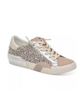 Dolce Vita Zina Silver Textured Sneakers Size 8.5 NWOT Women’s Shoes